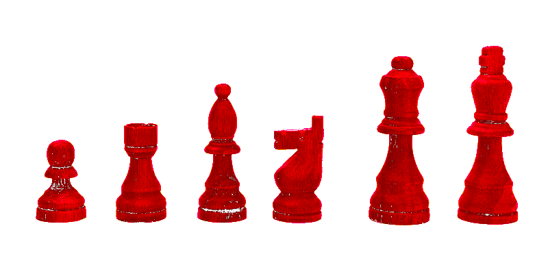 Red Chess Pieces